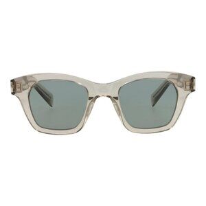 New Authentic Saint Laurent Unisex Square/Rectangle Beige Beige Green Fashion De